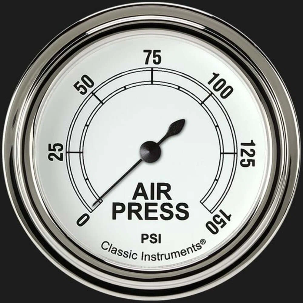 Classic White 2 5_8_ Air Pressure Gauge CW318SLF